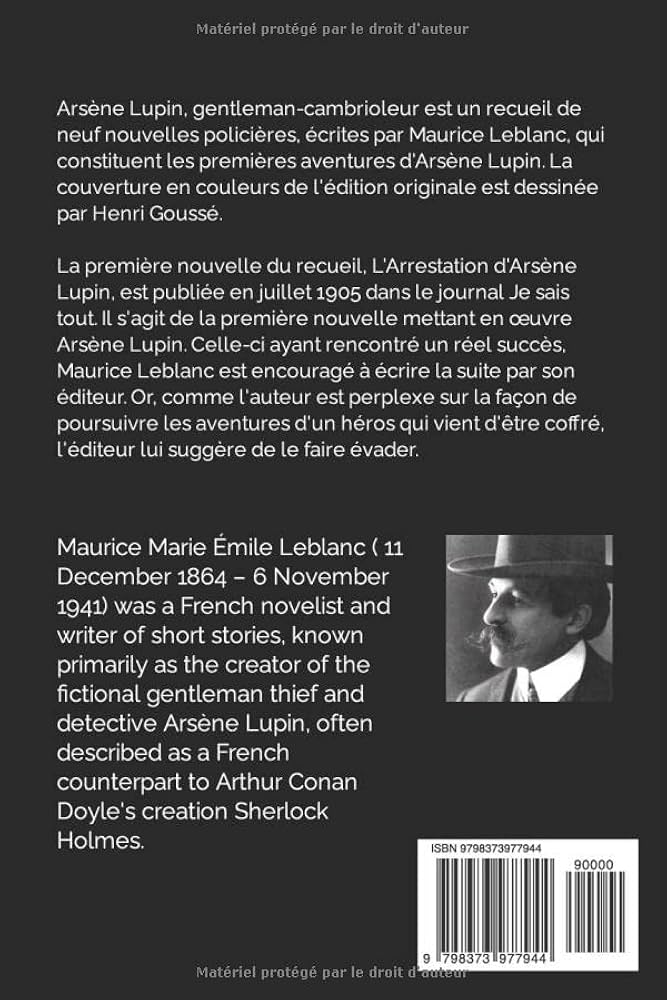 Arsène Lupin, gentleman cambrioleur (French Edition